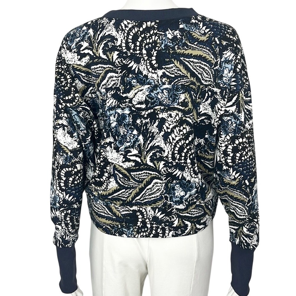 Joie Women's Paisley Printed Long Sleeve Pullover Sweatshirt With Thumbholes S - Picture 3 of 6